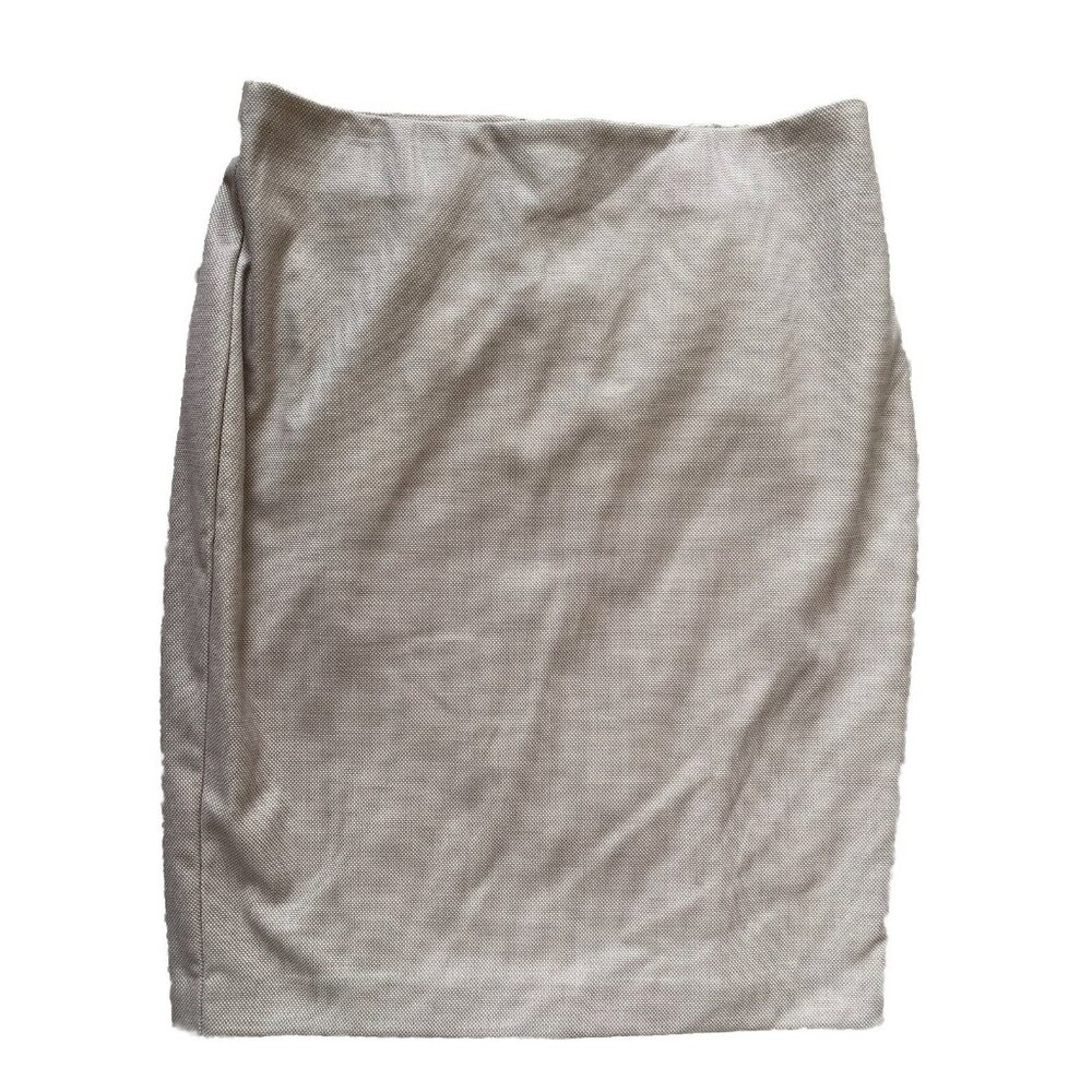 Ann Taylor Skirt Light Beige Tan Cream Pencil Textured 12